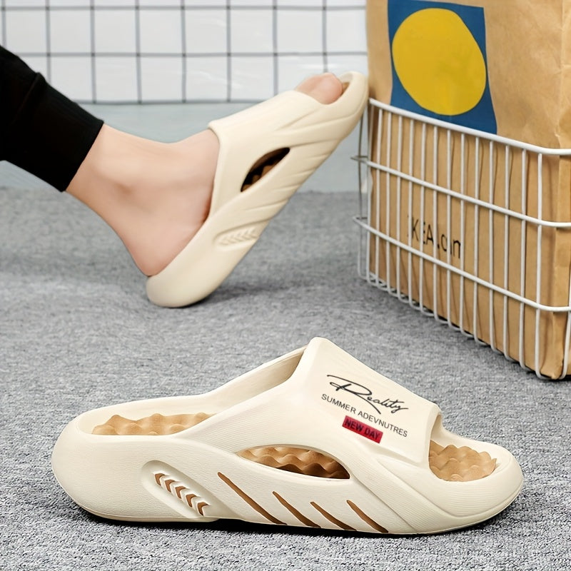 Men Casual Slide Sandals - Non-Slip, Foot Massage