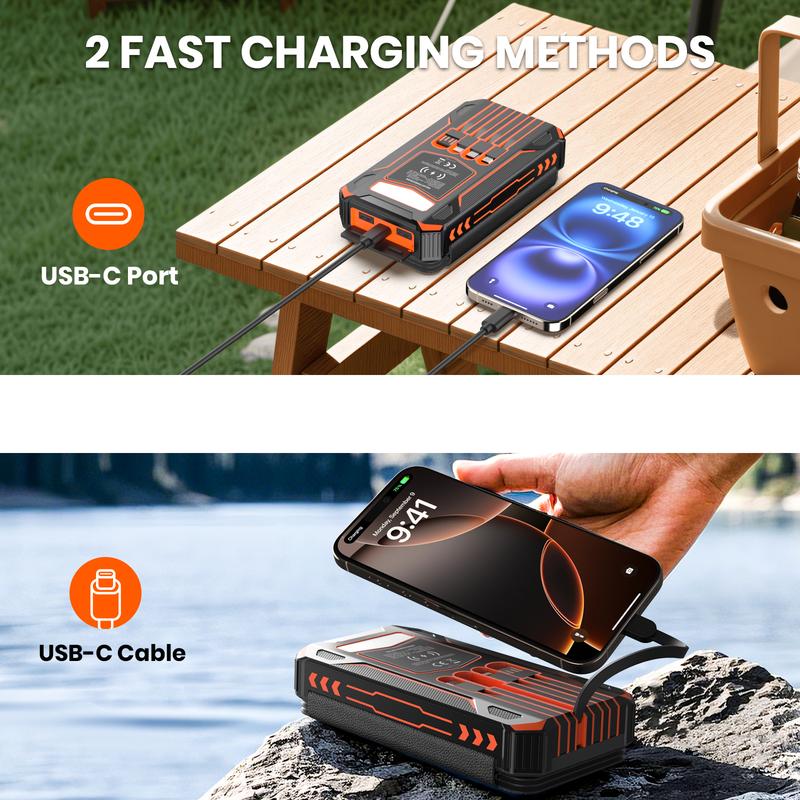 Portable Solar Wireless Charger 48,000 mAh