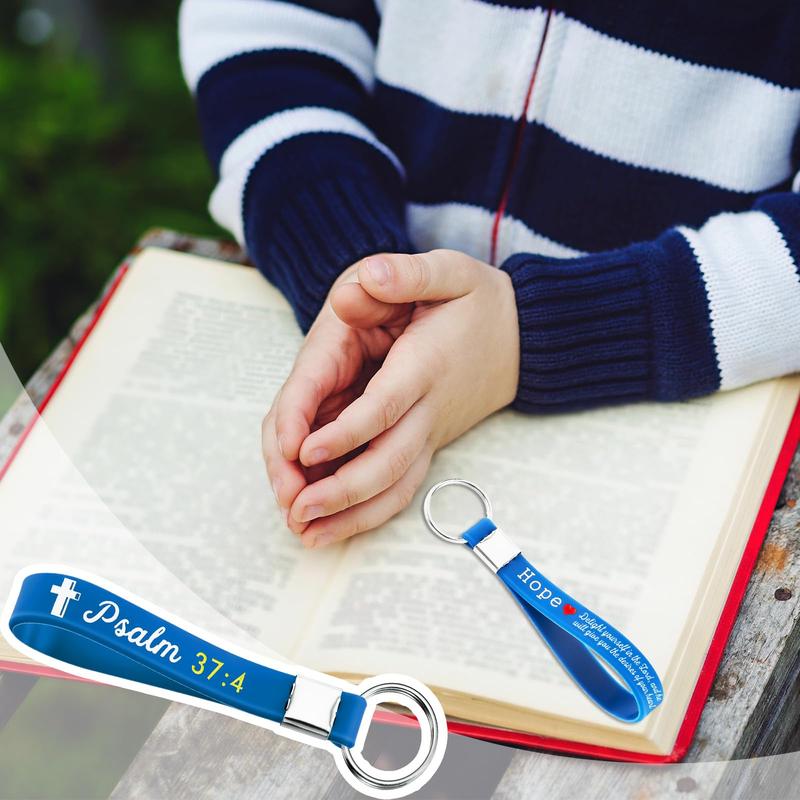 🔥✨24/36/100Pcs Bible Verse Keychain Christian Trendy Keychain Wristlet