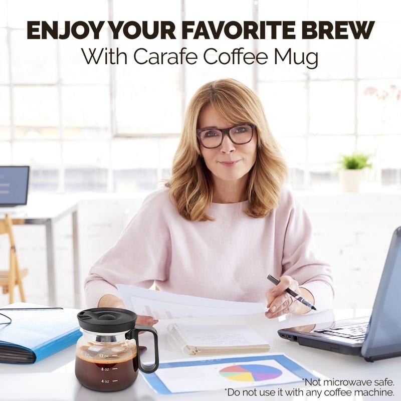 16 Oz Glass Coffee Mug – Coffee Pot Style