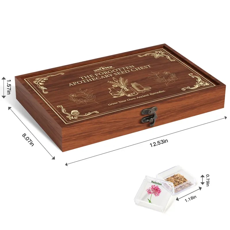 The Forgotten Apothecary Seed Chest - 40 Varieties of Non-GMO Medicinal Herb Seeds