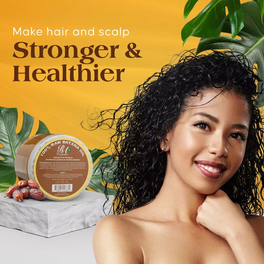 RA Cosmetics 100% Natural Unrefined Batana Hair Oil for Hair Growth