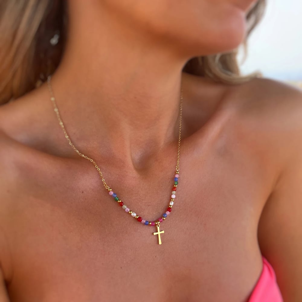 Beaded Cross Necklace — The Best Gift