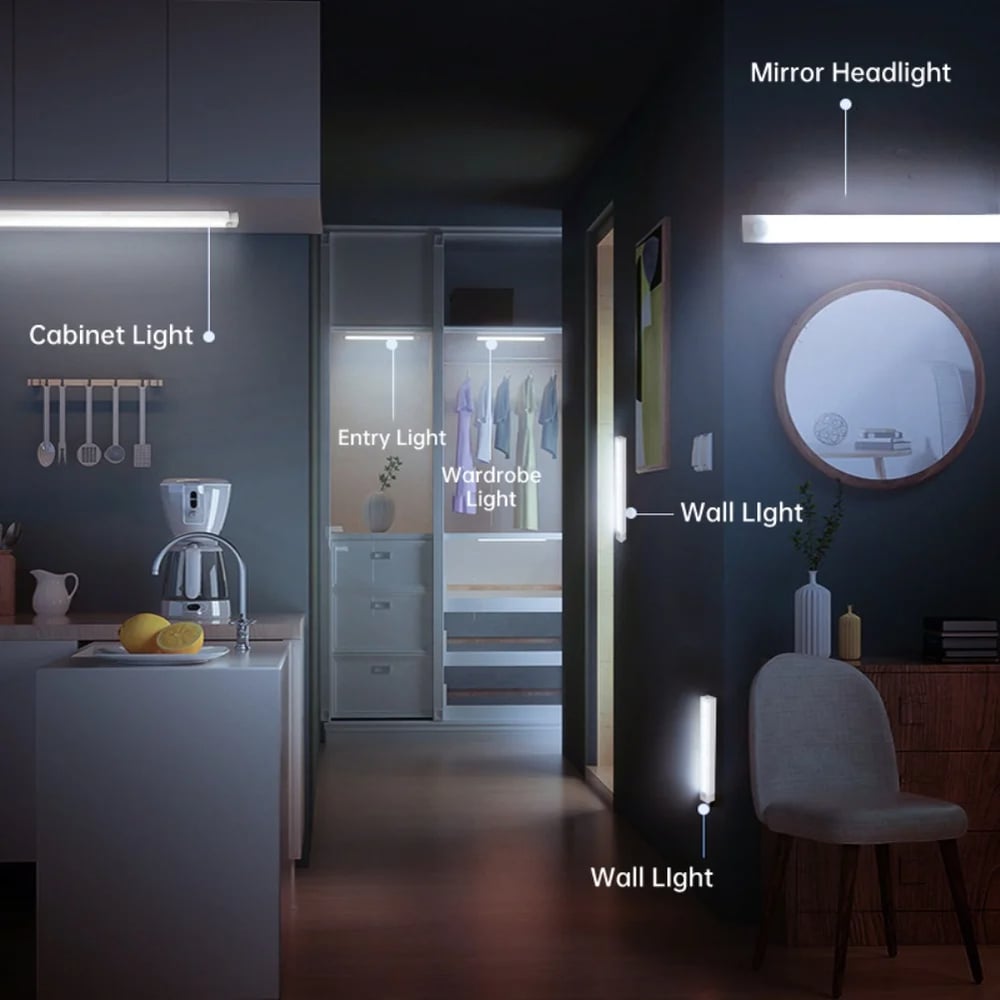 Punch-Free Smart Sensor Magnetic Rechargeable LED Lights