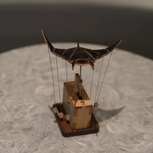 Handmade Wooden Electric Bionic Manta Ray Ornament