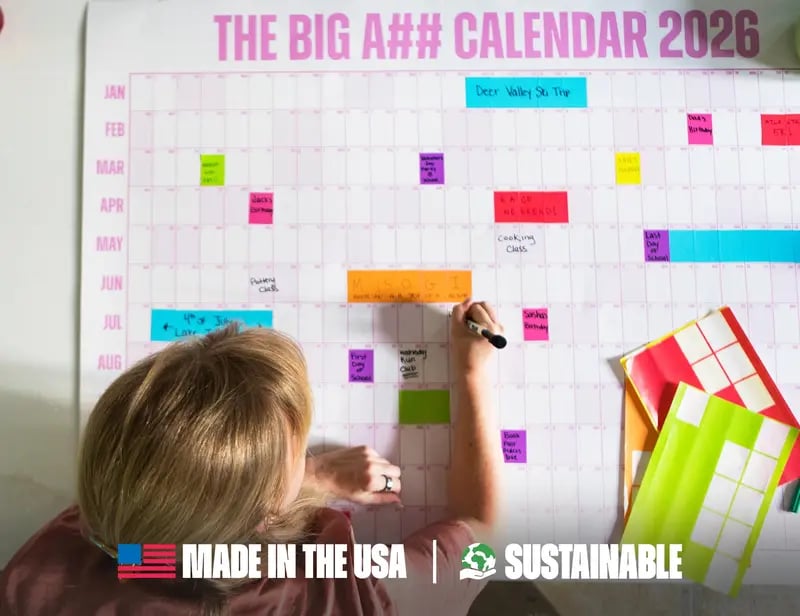 📅The Big A## 2026 Wall Calendar - Flexible Dry-Erase Material ✍️Design Your Amazing Year!🏃