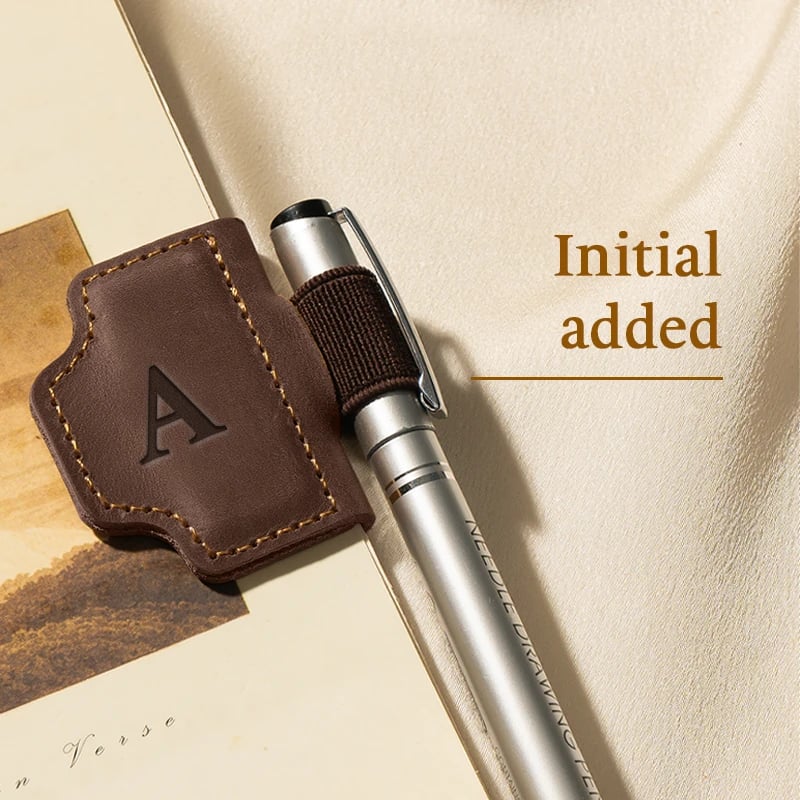 Personalized Magnetic Leather Pen Holder Bookmark