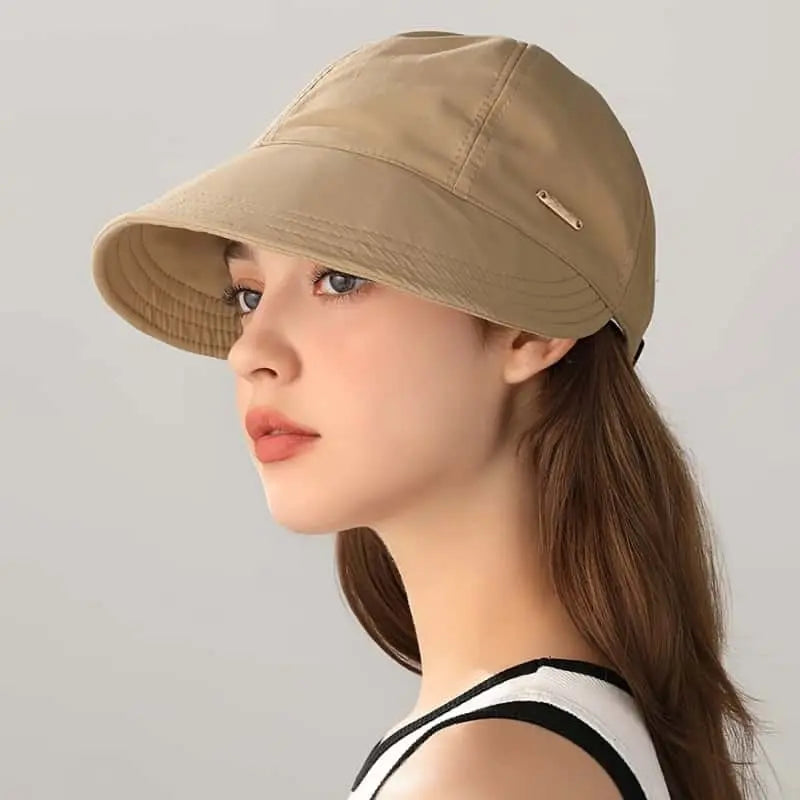 Women UPF80+ Quick Dry Sun Hat, Wide Brim Water Resistant Bucket Cap with Adjustable Elastic Strap