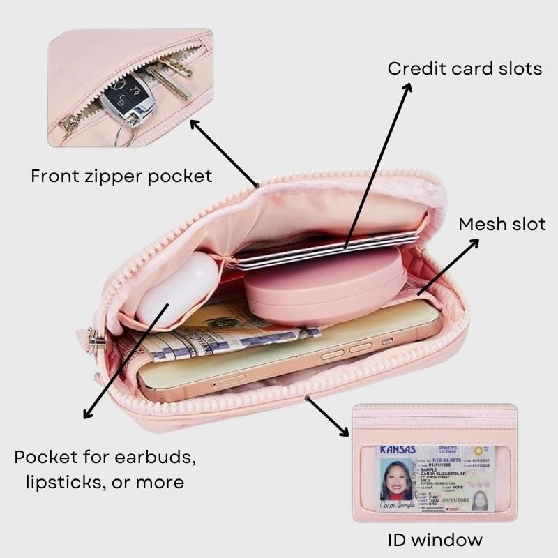 Puffer Wristlet Wallet Fits Phone