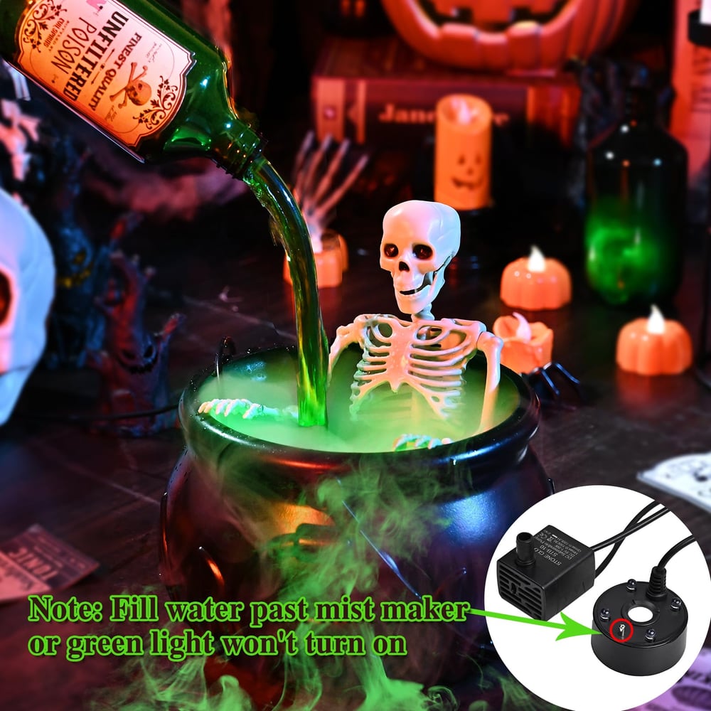 Halloween Floating Potion Cauldron with Mist Maker