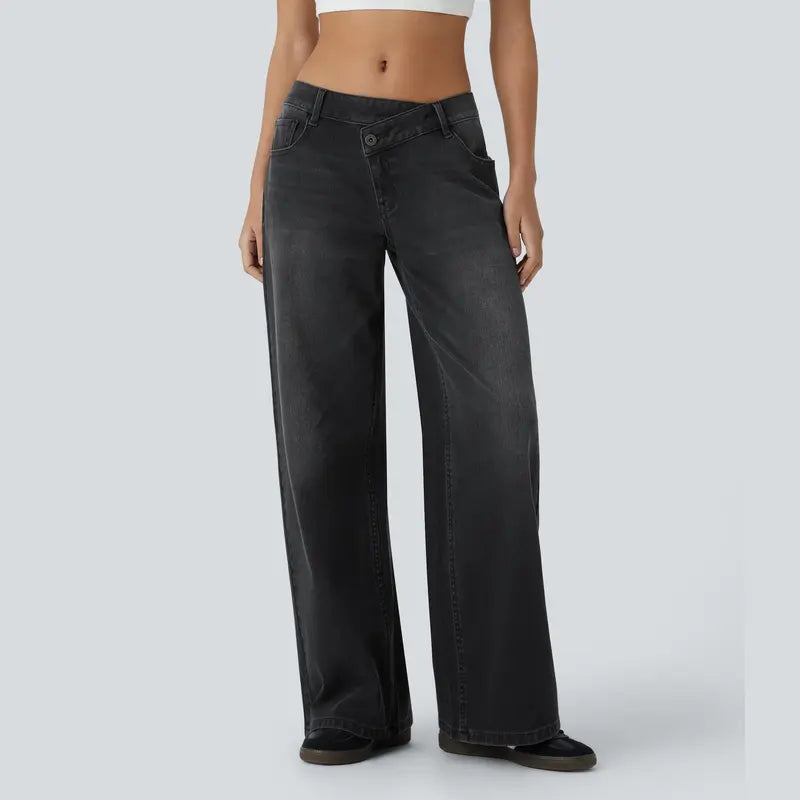 Casual Jeans Low Rise Baggy Wide Leg