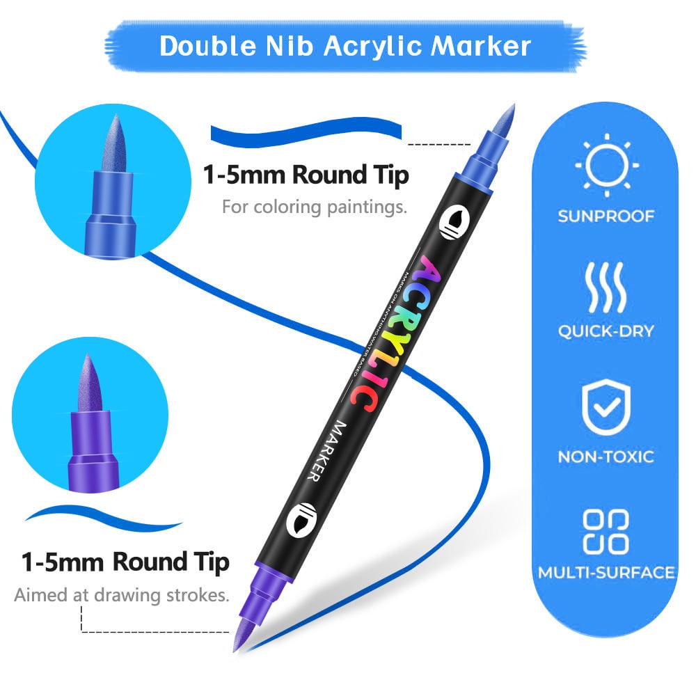 Double-Ended Art Markers for Professionals & Beginners!