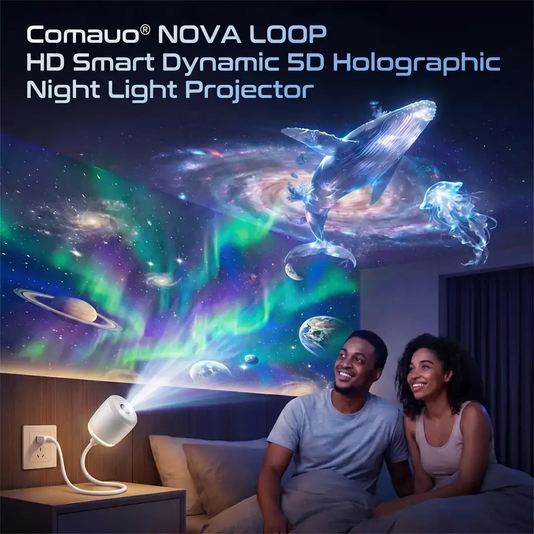 NEXT-GEN SMART PROJECTION HD Smart Dynamic 5D Holographic Night Light Projector