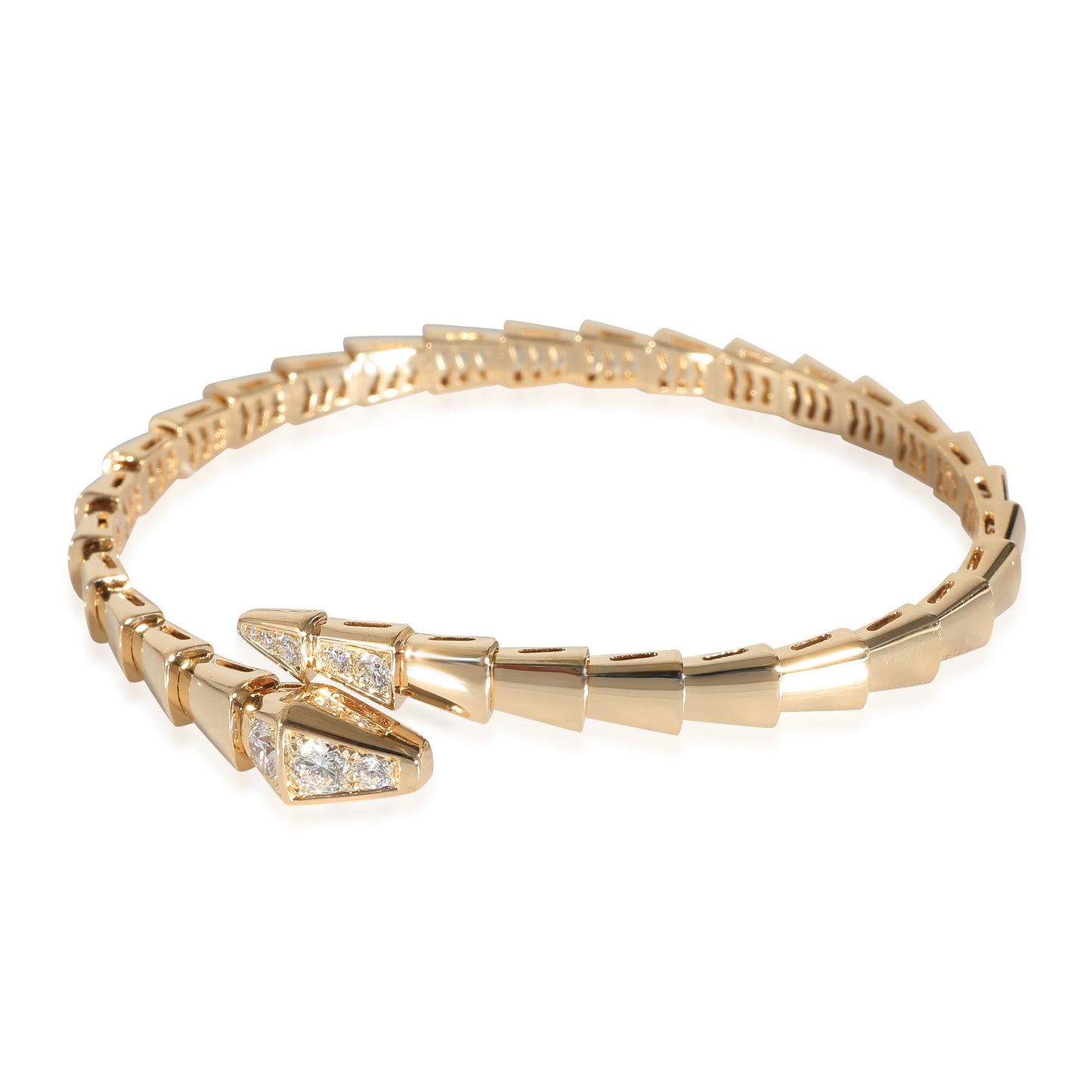 BVLGARI Serpenti Diamond Bracelet Cobra in 18K Yellow Gold 0.47 CTW