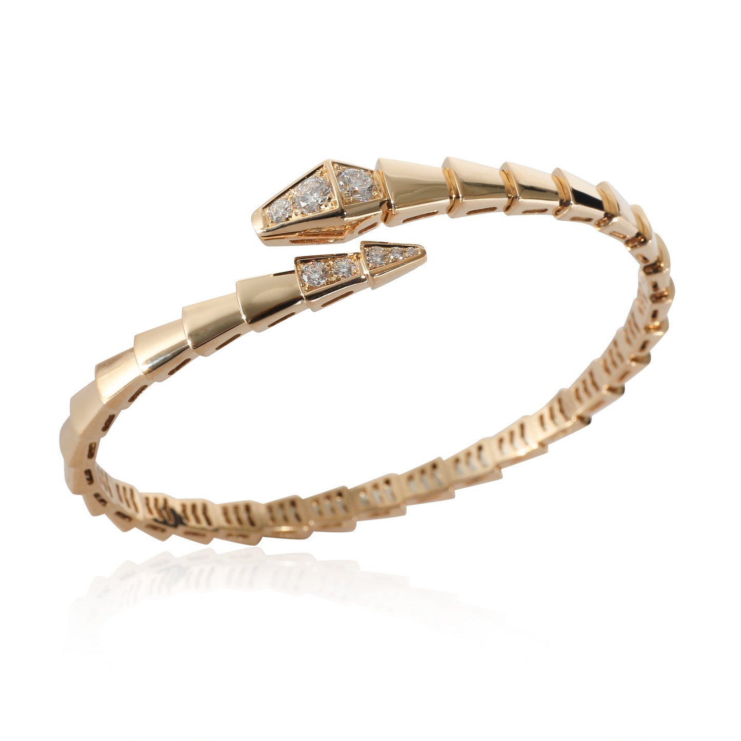 BVLGARI Serpenti Diamond Bracelet Cobra in 18K Yellow Gold 0.47 CTW
