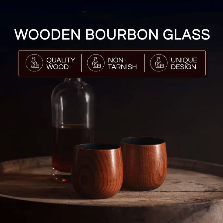 Handmade and Charred Drinking Vessel -Original Wooden Bourbon Drinking Glass