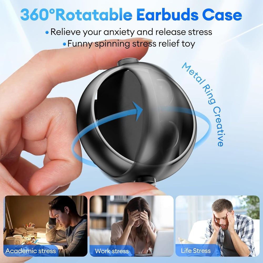 2-in-1 Bluetooth Earbuds – Open-Ear Clip-On & In-Ear Wireless Earphones for Sports & Work