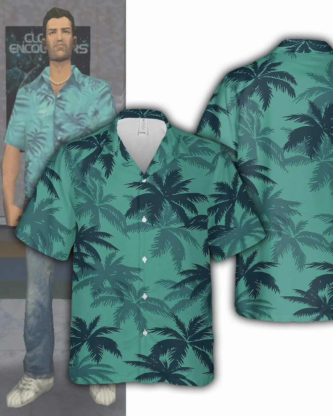 GTA VICE CITY HAWAIIAN SHIRT T-SHIRT