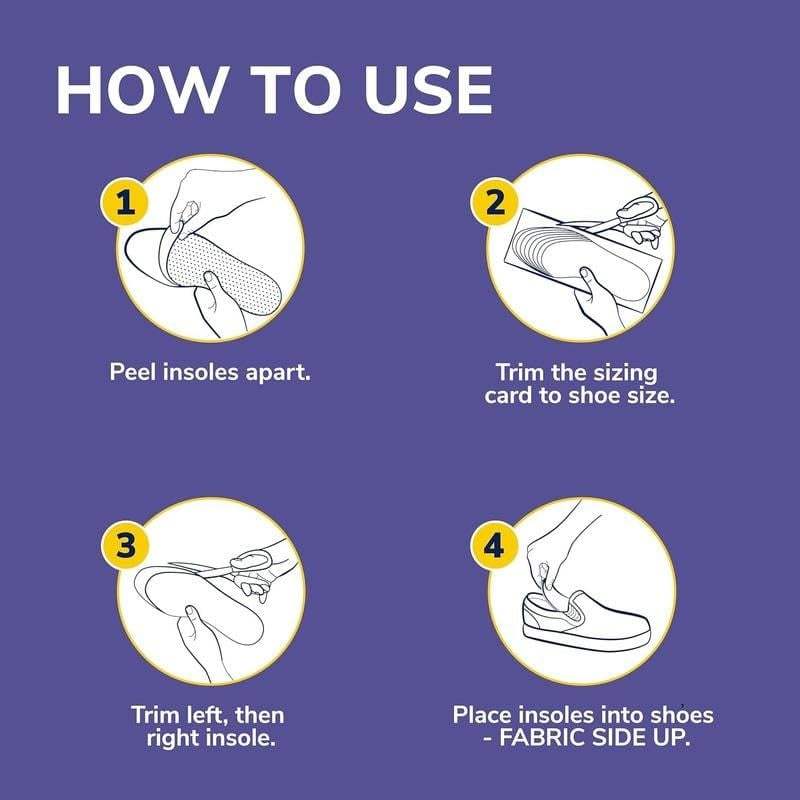 Plantar Fasciitis High Arch Shock Absorbing Insoles