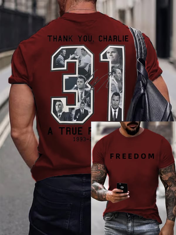 Men's Commemorative freedom 31 Printed T-Shirt