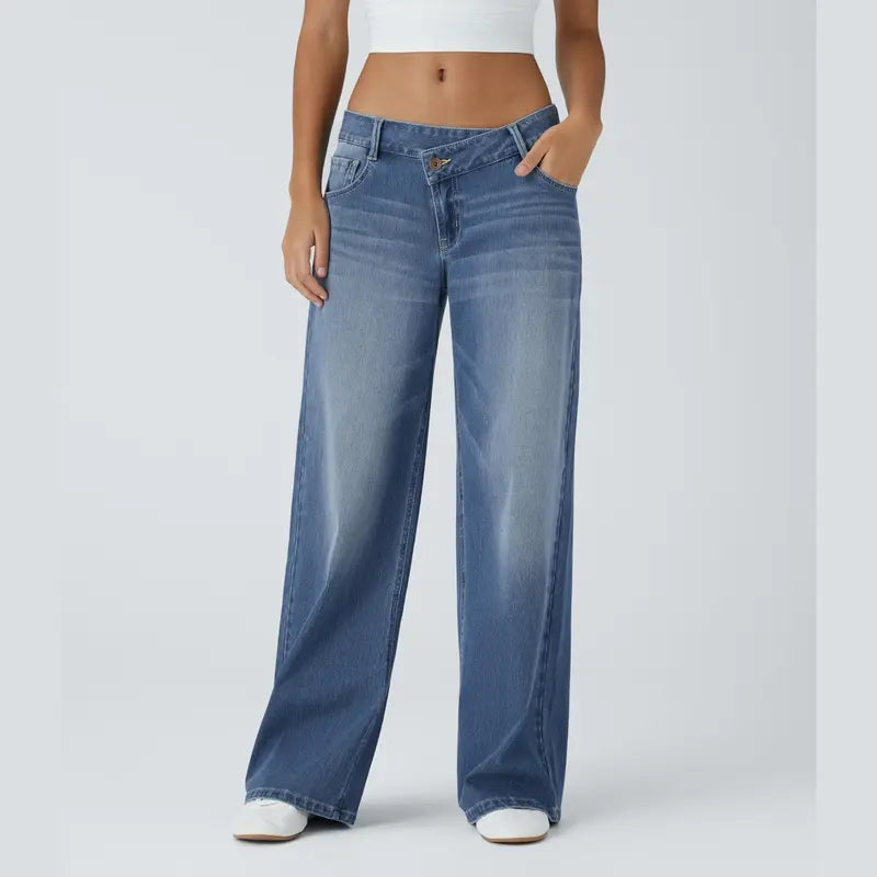 Casual Jeans Low Rise Baggy Wide Leg