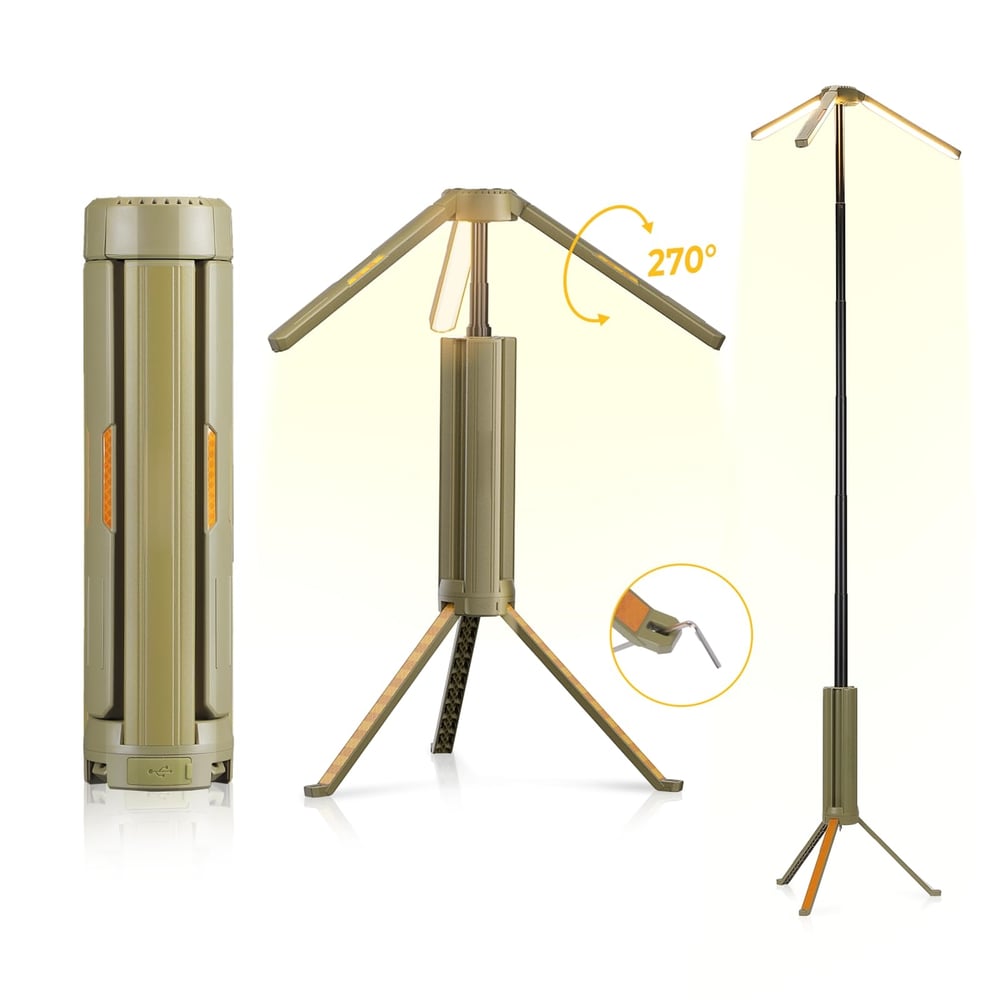 Telescopic Camping Light Rechargeable 15600mAh