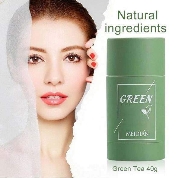 Natural Green Tea Clay Mask Stick– Clears Acne & Refines Pores