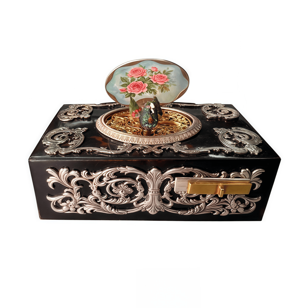 European Three-dimensional Embossed Bird Music Box