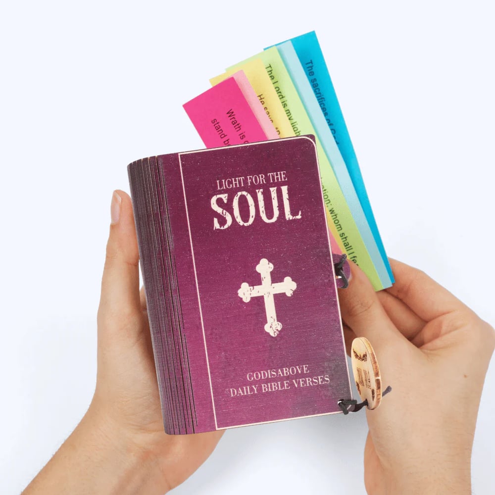 ✝️Handmade Wooden Bible Verses Box - Daily Bible Verses (🎁 A Reminder of God's Words💖)