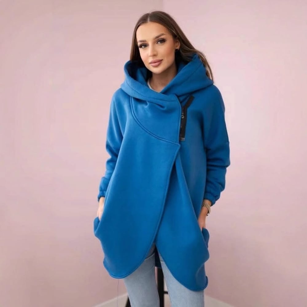 35K+ SOLD! Women's Plus Size Hooded Sweatshirt, Half-zip Fashion Design