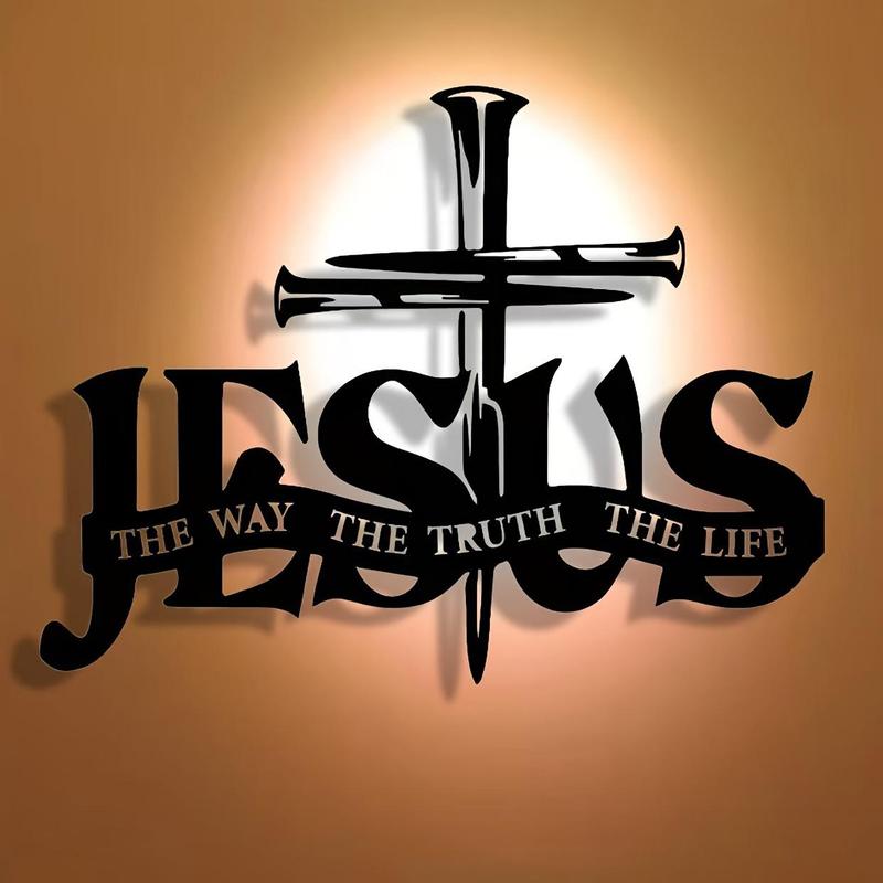 Jesus & Cross Design Wall Art (12 x 9 inches)