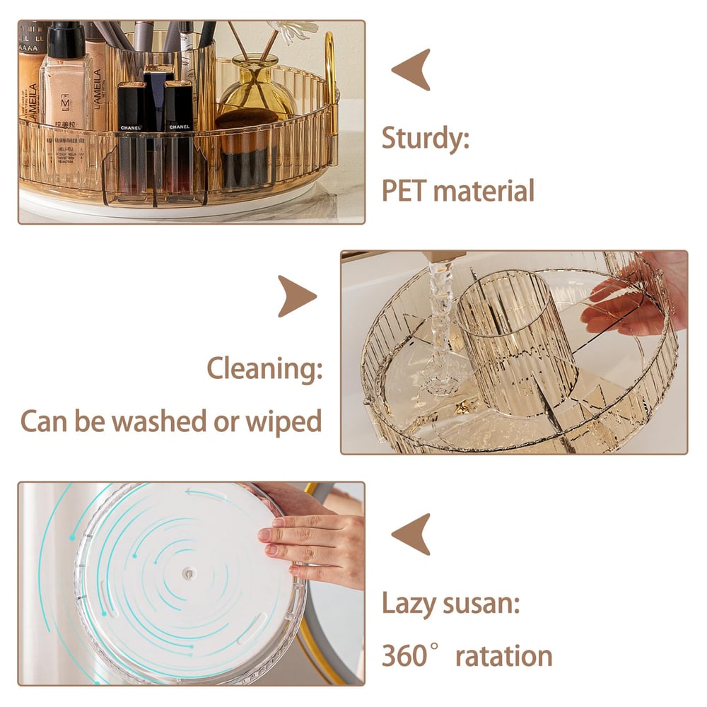 Rotating Makeup Organizer for Vanity