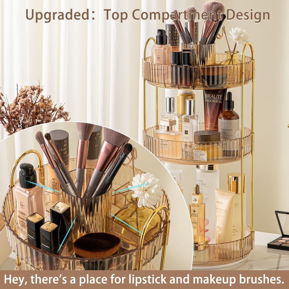 Rotating Makeup Organizer for Vanity