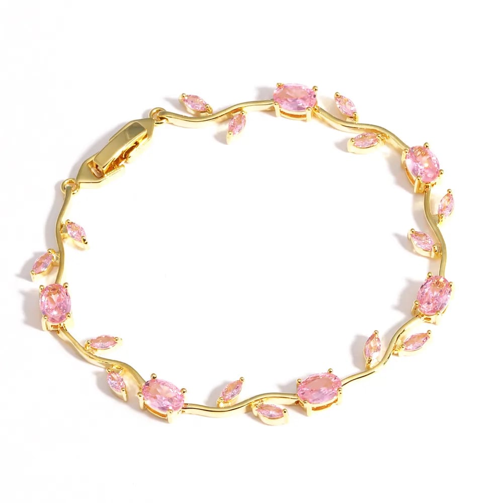 14K Gold - Dainty Rose Bracelet