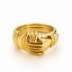 Open Hands Heart Ring Fede Gimmel Clasped Hands Ring Holding Hands Claddagh Band Hug Ring Bronze Couple Rings for Women