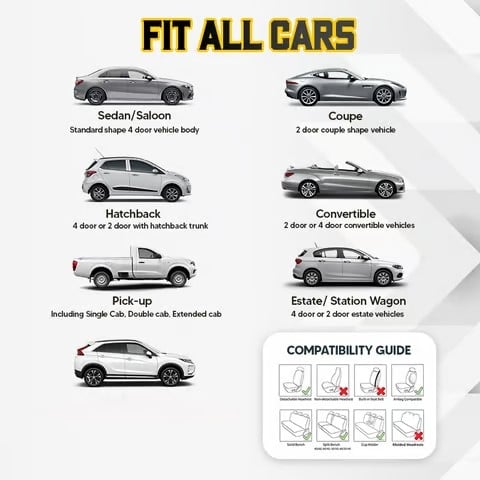 Breathable & Anti-Slip Viscose filament Car Seat Covers