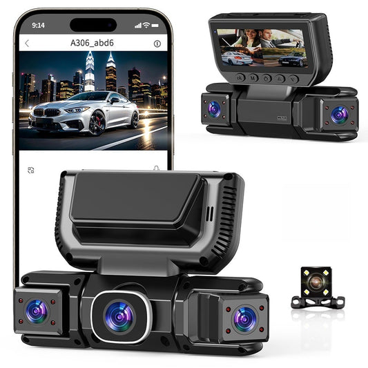 360° Car DVR WiFi 4Channels Dash Cam Video Recorder