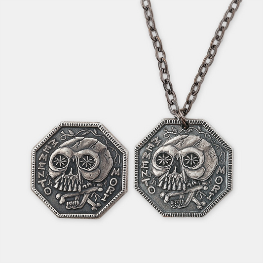 Memento Mori Fine Silver Coin - Memento Vivere Reminder Token Solid Silver Coin