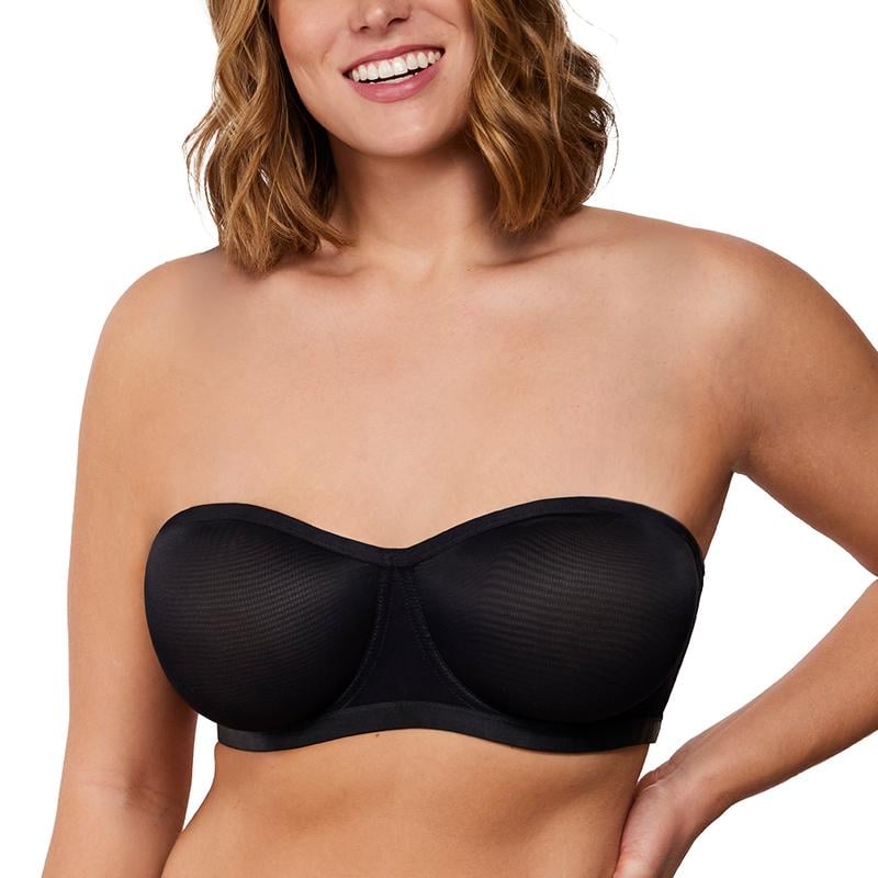 HSIA Bella Women's Strapless Minimizer Bandeau Bra 👙 | Convertible, Underwire, Unlined | Support for Large Bust