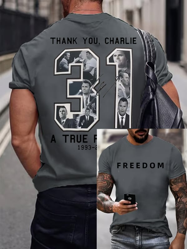 Men's Commemorative freedom 31 Printed T-Shirt