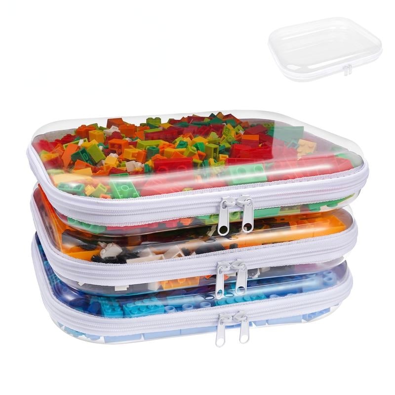 Clear Hard Shell Zipper Case 3PCS