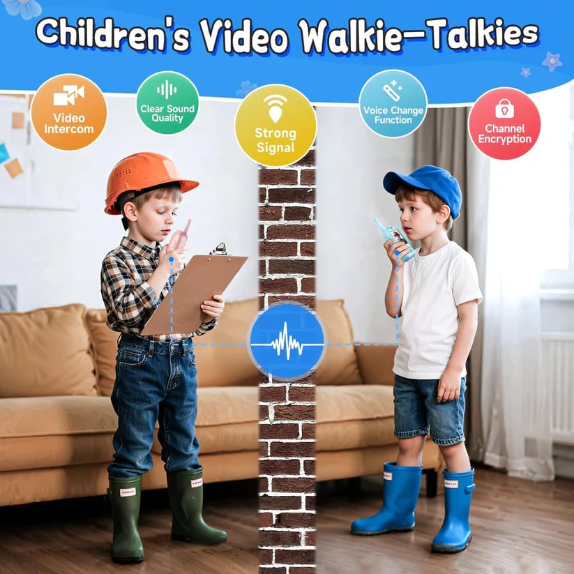 2PCS Kids Video Walkie Talkies Toys