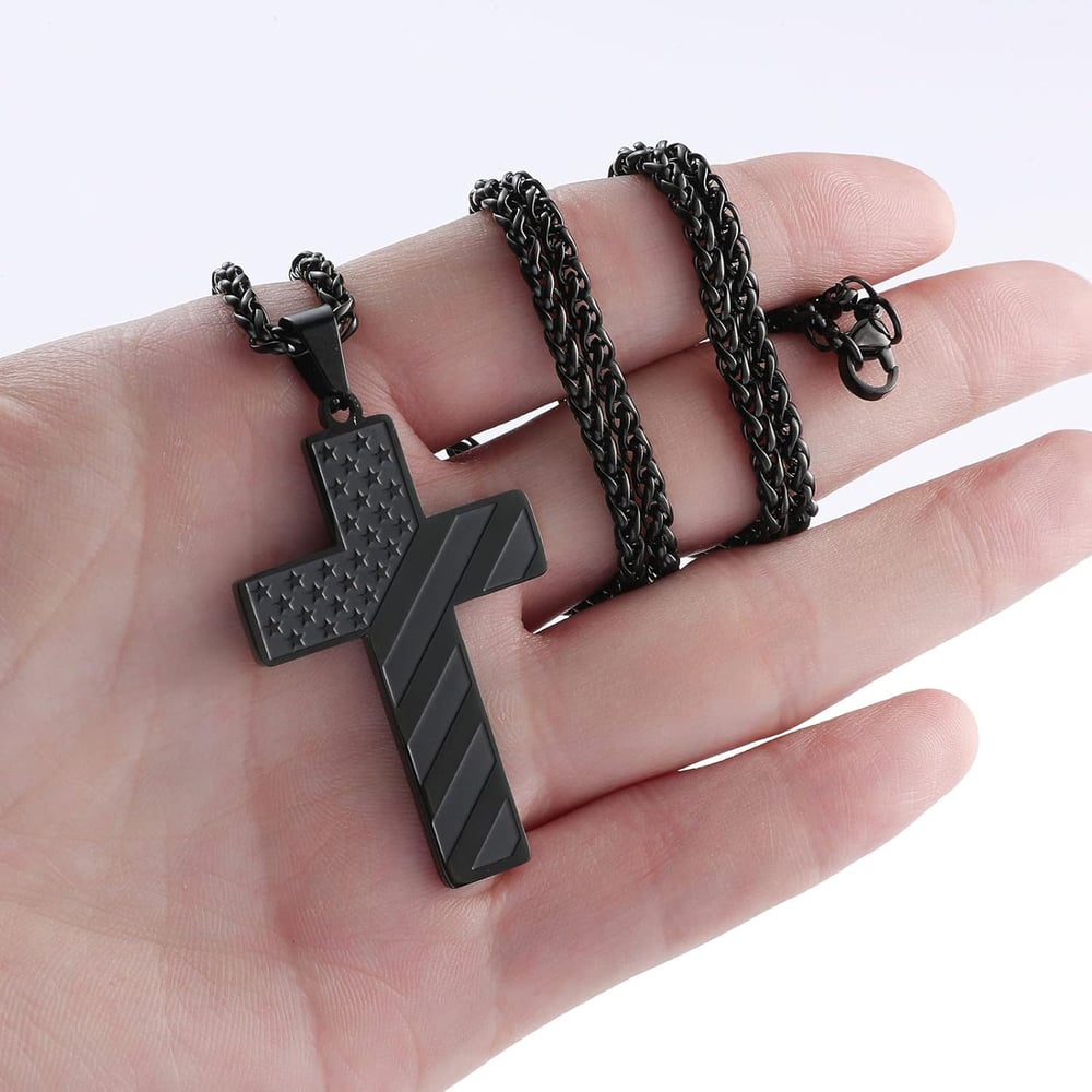 Flag Cross Necklace