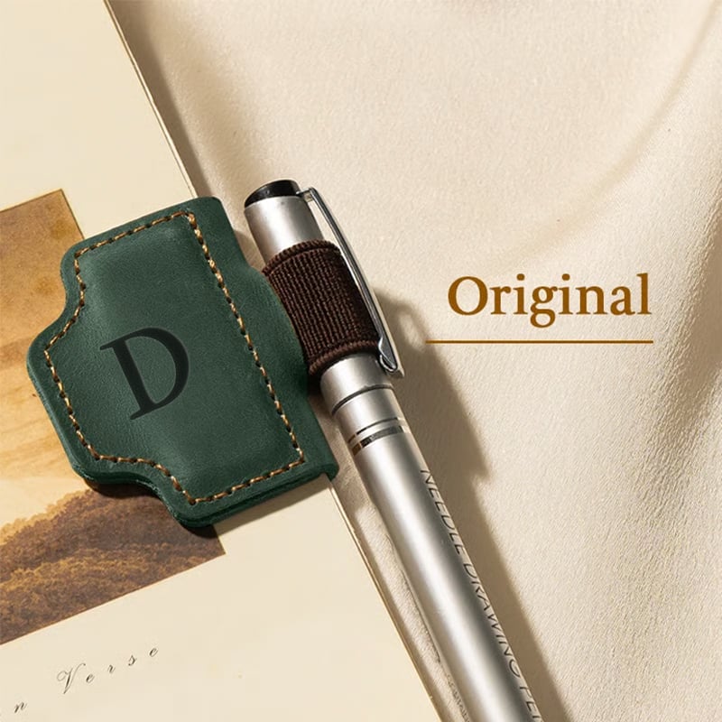Personalized Magnetic Leather Pen Holder Bookmark