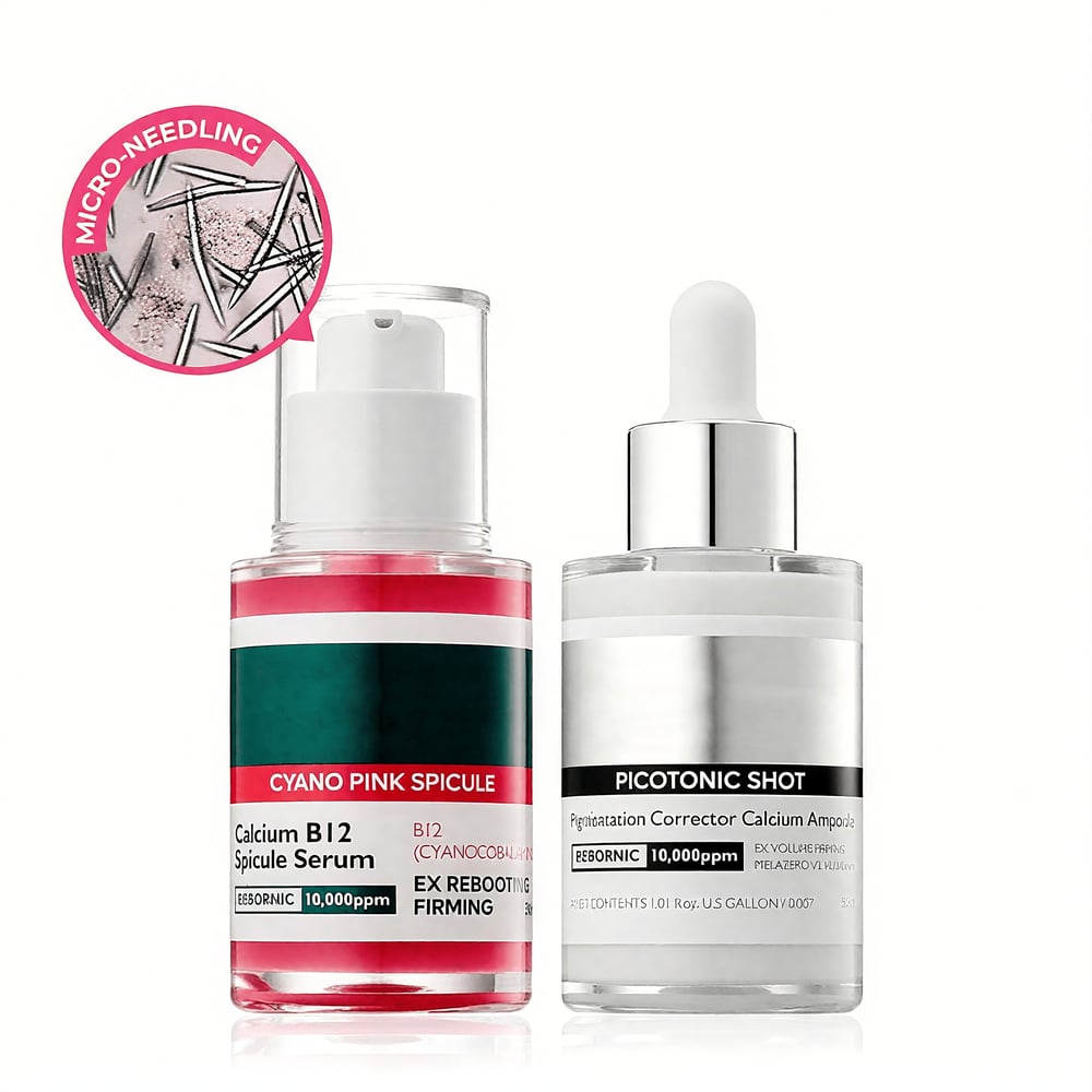 🔥This week special sales 🔥Lumi Pore & Spot Care Duo | Shrinks Pores & Fades Blemish Marks | Cyano Pink Spicule Serum + Picotonic Shot Ampoule