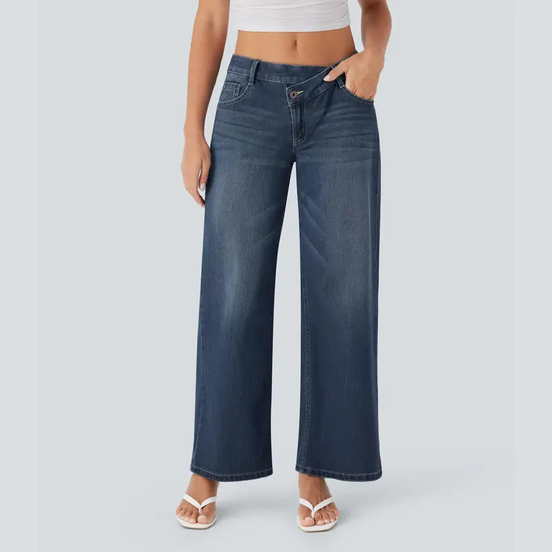 Casual Jeans Low Rise Baggy Wide Leg