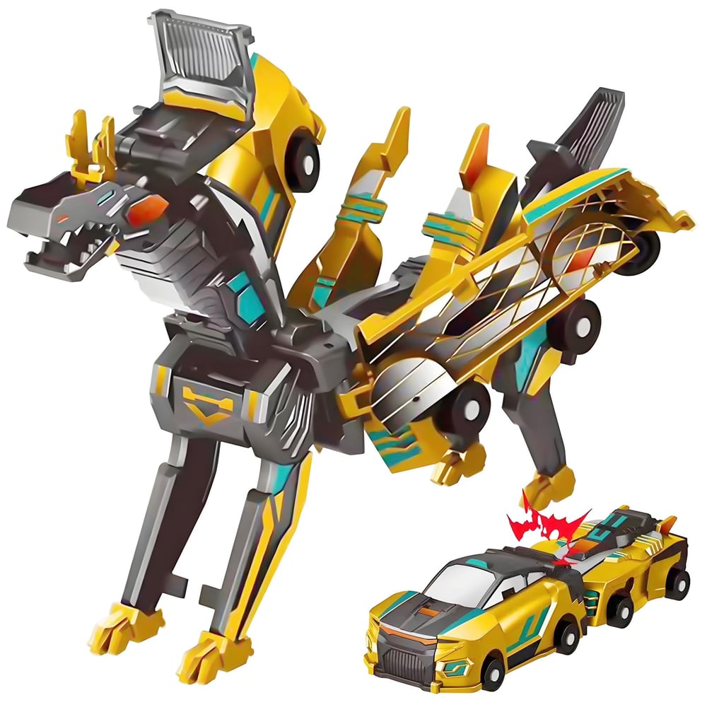 Children's Day Special✨ 2-in-1 Transforming Dragon Car Toy with Collision Action