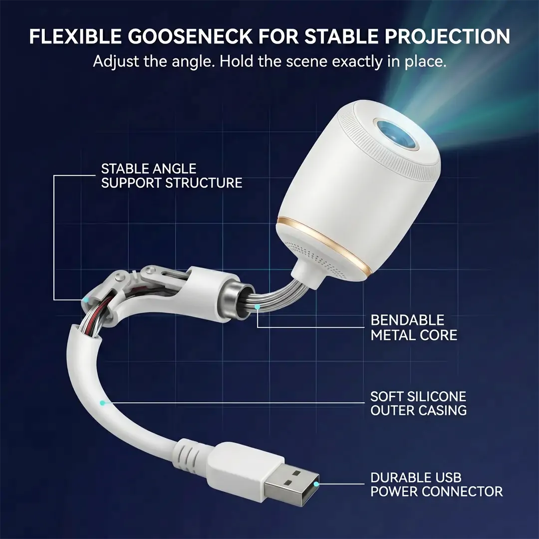 NEXT-GEN SMART PROJECTION HD Smart Dynamic 5D Holographic Night Light Projector