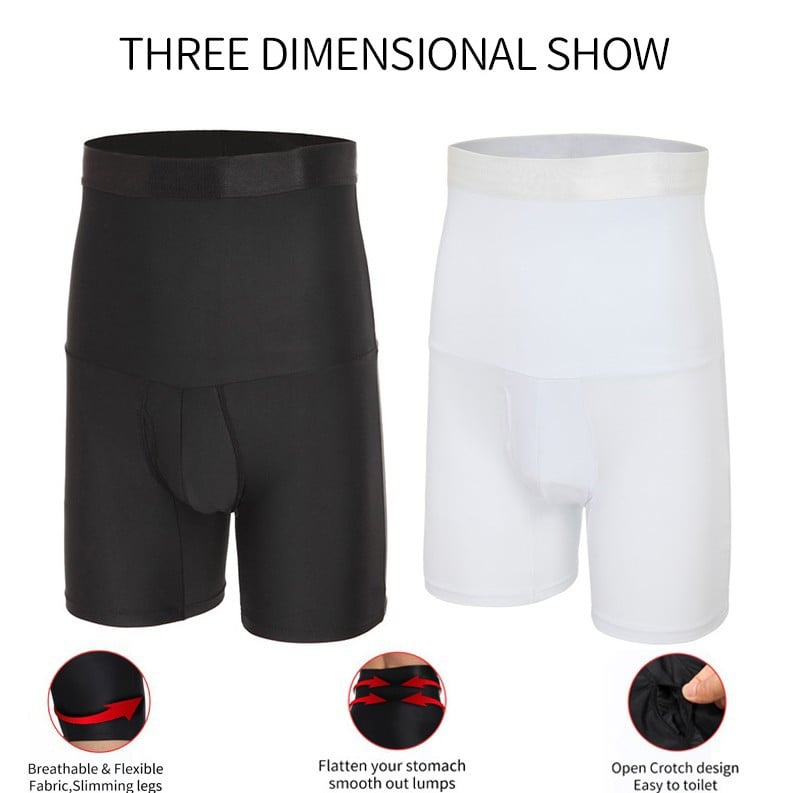 Men's High Waist Shapewear Boxer Briefs