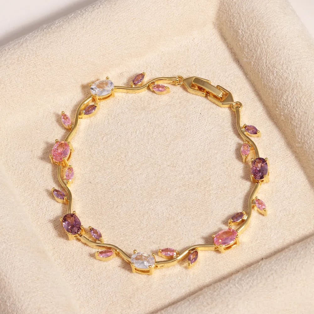 14K Gold - Dainty Rose Bracelet